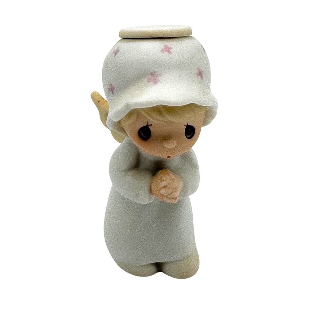 Precious Moments 1984 Oh Worship The Lord Kneeling Angel Figurine E-5386 Enesco